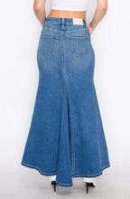 Load image into Gallery viewer, Denim Maxi Mermaid Skirt with Gusset