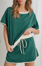 Load image into Gallery viewer, Colorblock Drop Shoulder T-Shirt &amp; Skirt Set
