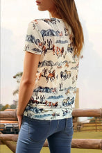Load image into Gallery viewer, Western Fashion Mustang River Printed Mesh Top
