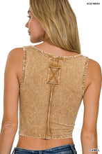 Load image into Gallery viewer, Washed Cotton V-Neck Sleeveless Top