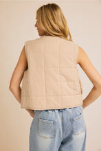 Load image into Gallery viewer, Round Neck Front Tie Puffle Vest