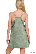 Load image into Gallery viewer, Acid Washed Mini Dress With Built-In Romper Liner