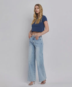 High Rise Super Wide Leg Jeans