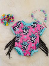 Load image into Gallery viewer, Pink Western Easter Egg Printed Onesie