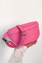 Load image into Gallery viewer, Pink Vegan Leather Crossbody Sling Bag