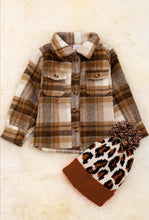 Load image into Gallery viewer, (Unisex)Tan/Light Brown Plaid Shacket