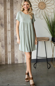 Flounce Tiered Mini Dress