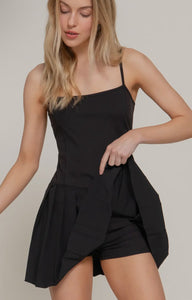 Pleated Skort Mini Dress