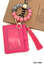 Load image into Gallery viewer, Beaded Bracelet Keychain Card Holder Wallet