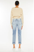 Load image into Gallery viewer, KanCan Light Wash Distressed Capri Jeans