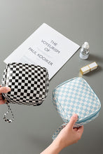 Load image into Gallery viewer, Checkered Cosmetic Makeup Travel Case