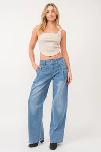 Oliver Knitted Denim Cropped Top