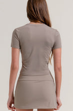 Load image into Gallery viewer, Short Sleeve Side Ruched Activewear Top