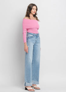 Kris 2 Cuffed Baggy Wide Leg Jeans