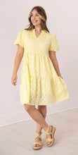 Load image into Gallery viewer, V-Neck Checkered Dress, Yellow