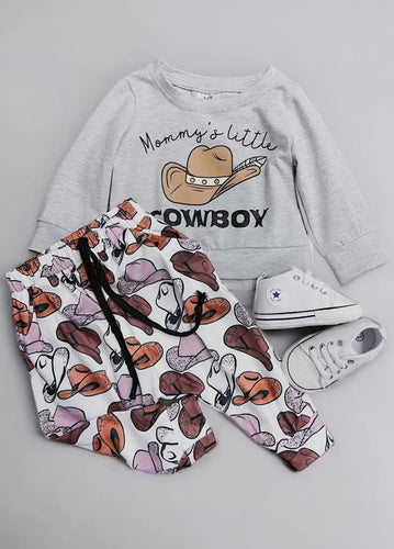 Mommy'S Little Cowboy Baby Set