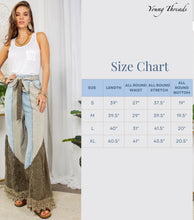 Load image into Gallery viewer, Wild West Lace Rhapsody Denim Lace Flare Pants