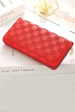 Load image into Gallery viewer, Checkered Monogram Vegan Leather Long Wallet