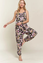 Load image into Gallery viewer, Front Button Detail Floral Cami Jumpuit