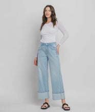 Load image into Gallery viewer, Kris Seamed Cuffed Baggy Wide Leg Jeans