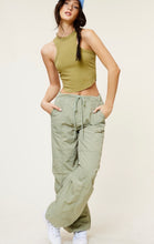 Load image into Gallery viewer, Mid-Rise Cargo Pants with Adjustable Drawstrings