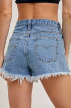 Load image into Gallery viewer, Distressed Mid-Rise Denim Shorts