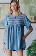 Load image into Gallery viewer, Button Dress Short Sleeve Dress Shirt Romper