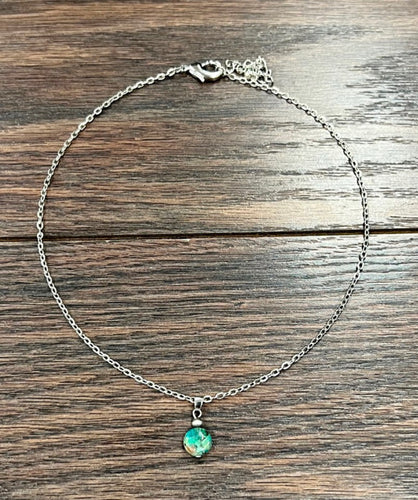 Round Single Gemstone Necklace