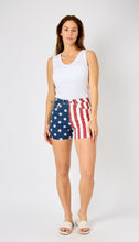 Load image into Gallery viewer, Americana Flag Fray Hem Denim Shorts