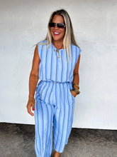 Load image into Gallery viewer, Calabasas Crop Pant Set - Blue