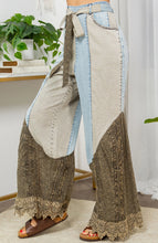 Load image into Gallery viewer, Wild West Lace Rhapsody Denim Lace Flare Pants