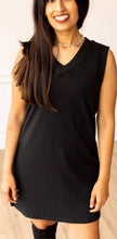 Load image into Gallery viewer, Bare Elegance Black Sleeveless Sweater Dress