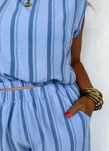 Load image into Gallery viewer, Calabasas Crop Pant Set - Blue