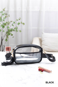 Stadium Approved Clear PU Crossbody Bag