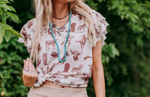 Cowboys & Indians Ruffle SS Tee