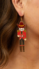 Load image into Gallery viewer, Red Nutcracker Earrings