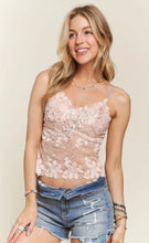 Load image into Gallery viewer, Rhinestone Accent Lace Bralette Top