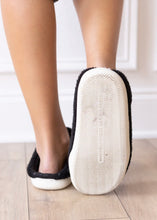 Load image into Gallery viewer, Plushy Bliss Black Slippers