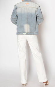 Distressed Vintage Wash Denim Jacket