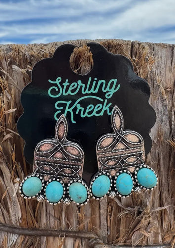 Stitched in Stone Earrings