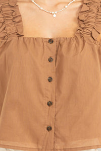 Button Down Sleeveless Top