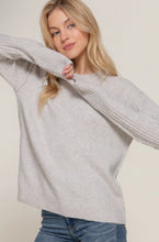 Load image into Gallery viewer, Long Sleeve Mock Neck Raised Seam Sweater