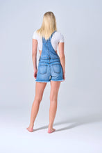 Load image into Gallery viewer, Ultra Stretch Shortall with Frayed Hem - Sneak Peek Denim