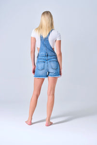 Ultra Stretch Shortall with Frayed Hem - Sneak Peek Denim