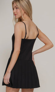 Pleated Skort Mini Dress