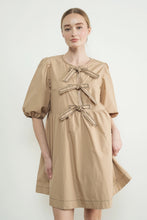 Load image into Gallery viewer, Embroidered Bow Tie Babydoll Dress