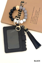 Load image into Gallery viewer, Beaded Bracelet Keychain Card Holder Wallet