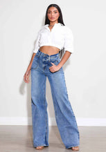 Load image into Gallery viewer, Wide Leg - Rigid with Comfort Stretch Front Square Pockets