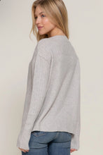 Load image into Gallery viewer, Long Sleeve Mock Neck Raised Seam Sweater