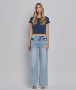 High Rise Super Wide Leg Jeans